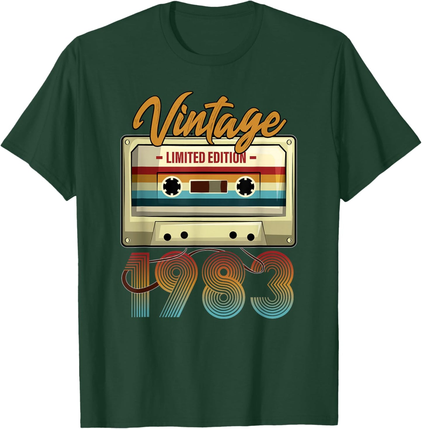 Vintage 1983 42nd birthday cassette tape women B-day T-Shirt - T-Shirt | Forest