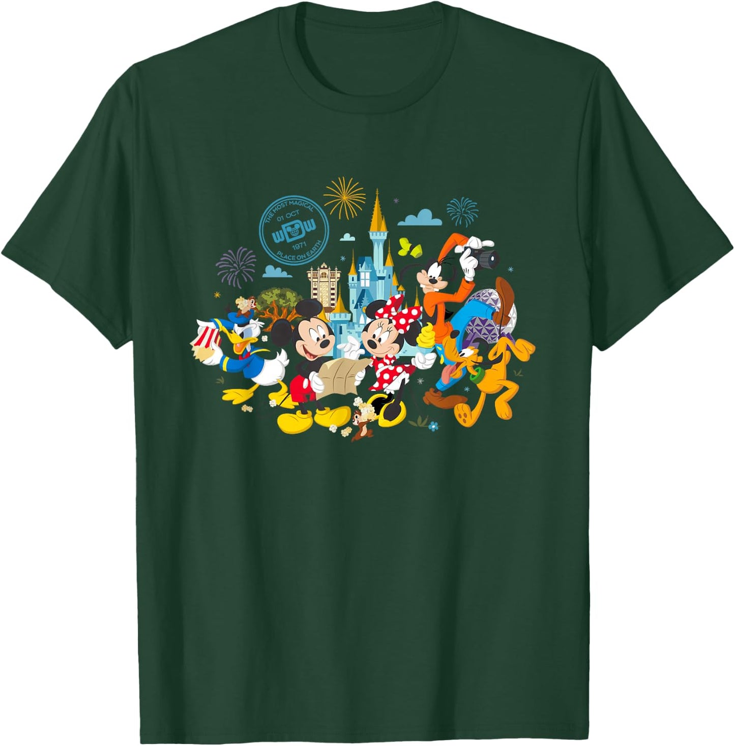 Walt Disney World 50th Anniversary Mickey and Friends Small T-Shirt - T-Shirt | Forest