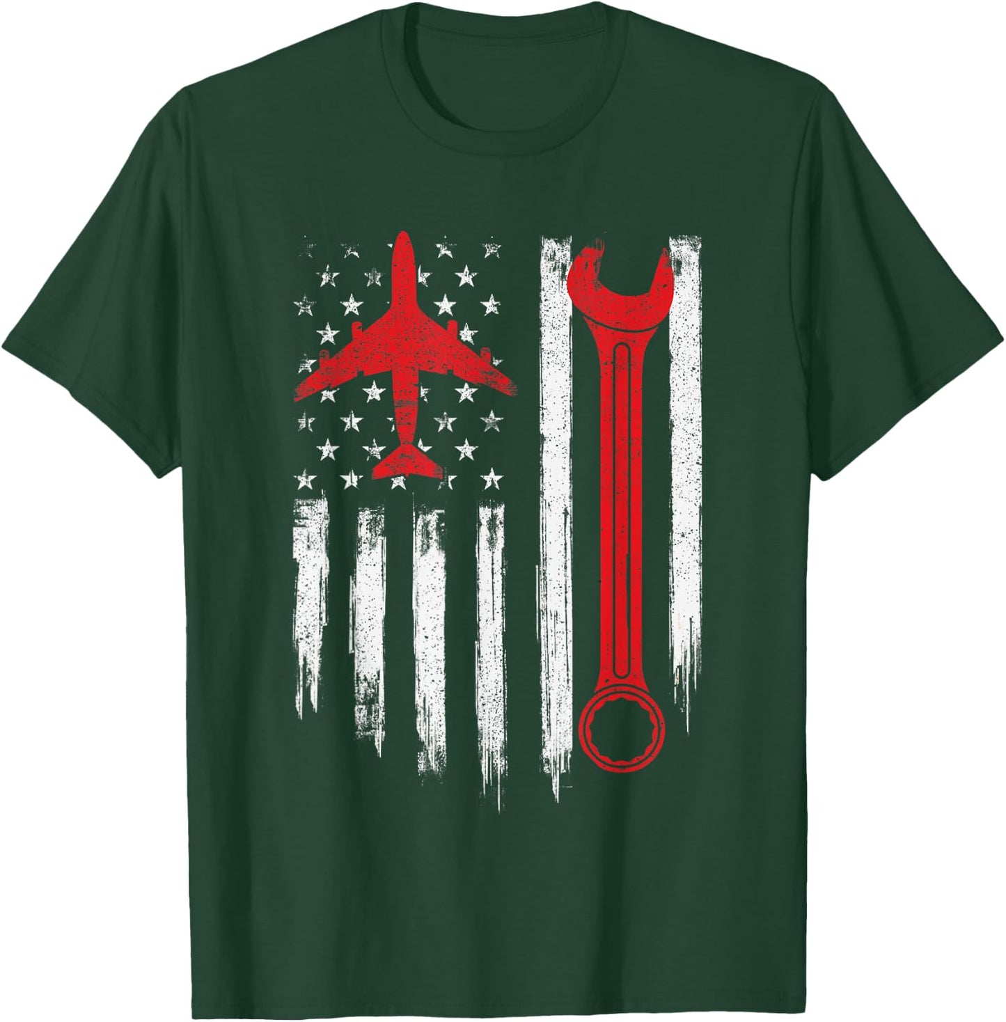 Airplane Mechanic Tools - Aviation Technician Plane Lover T-Shirt - T-Shirt | Forest