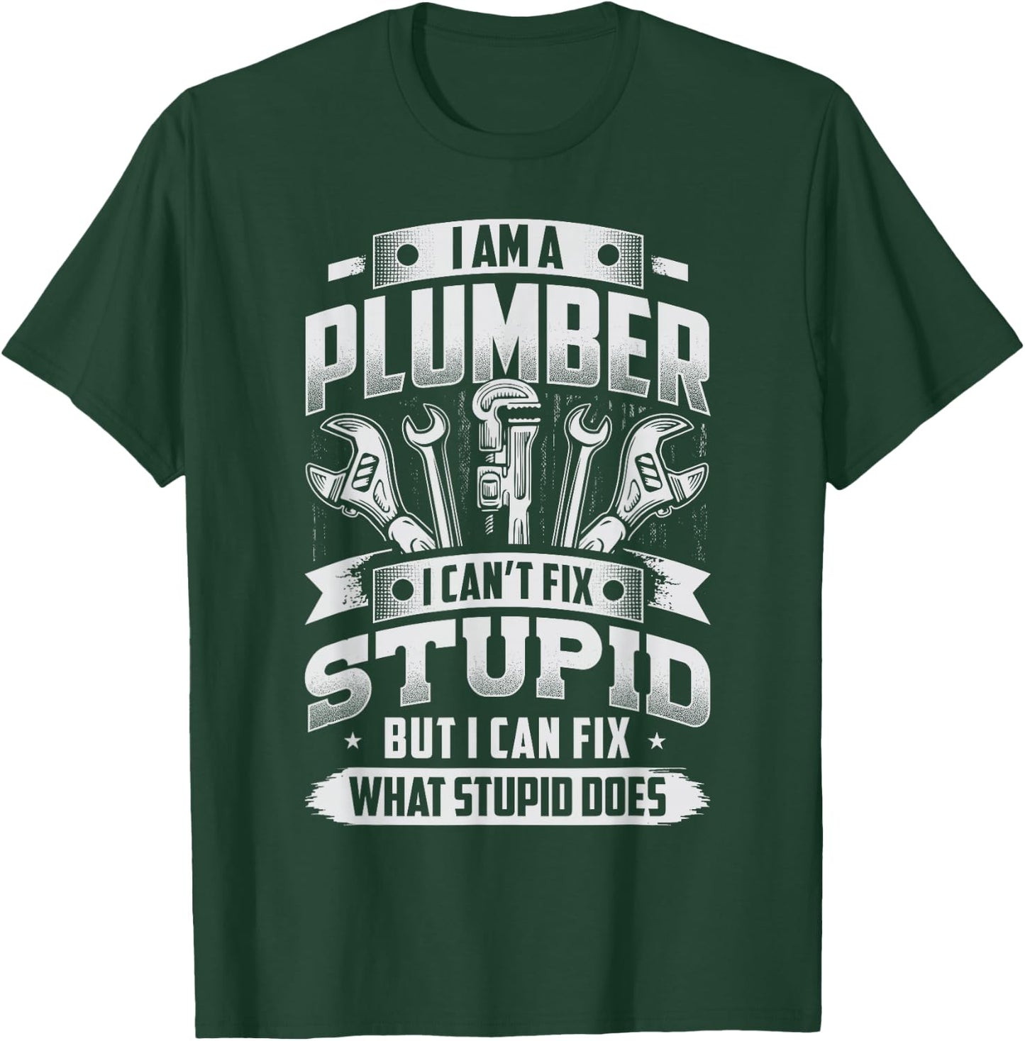 Funny Plumber Men T-Shirt - T-Shirt | Forest