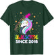 Fifth 6th Birthday Awesome Since 2018 Rainbows and Unicorn T-Shirt - T-Shirt | Forest