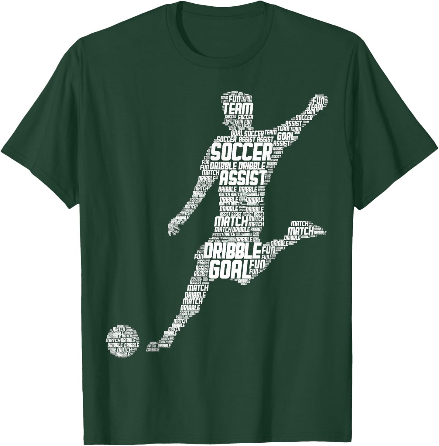 Soccer Player Men Kids Boys T-Shirt - T-Shirt | Forest