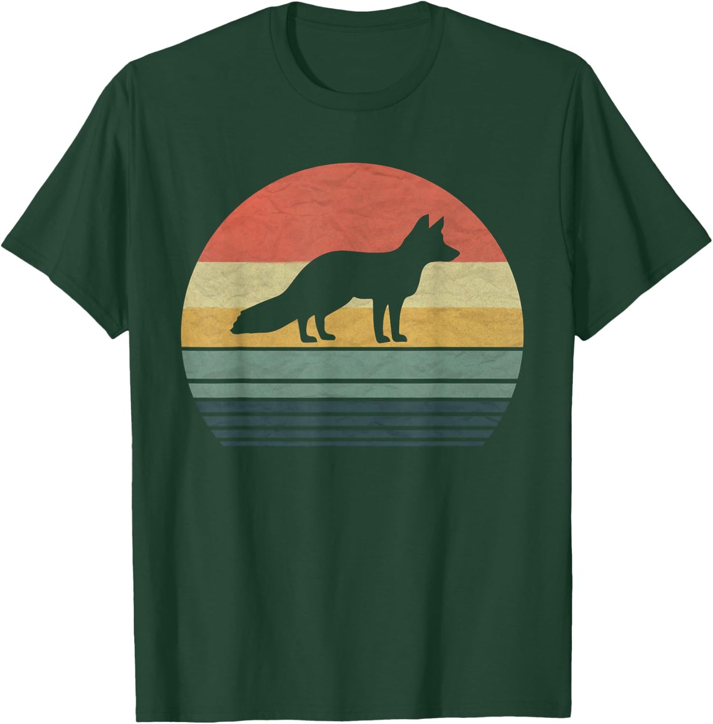 Retro Vintage Fox Gift Family Love Animals T-Shirt - T-Shirt | Forest