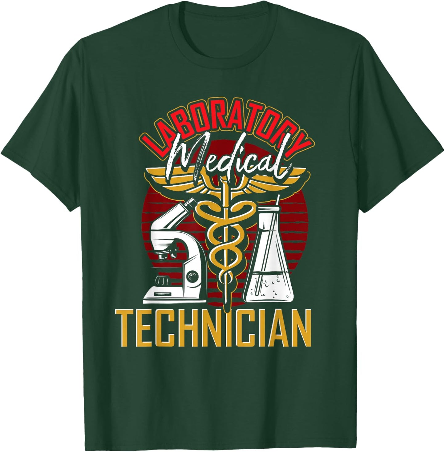 Retro Laboratory Scientist Lab Medical Laboratory Technician T-Shirt - T-Shirt | Forest