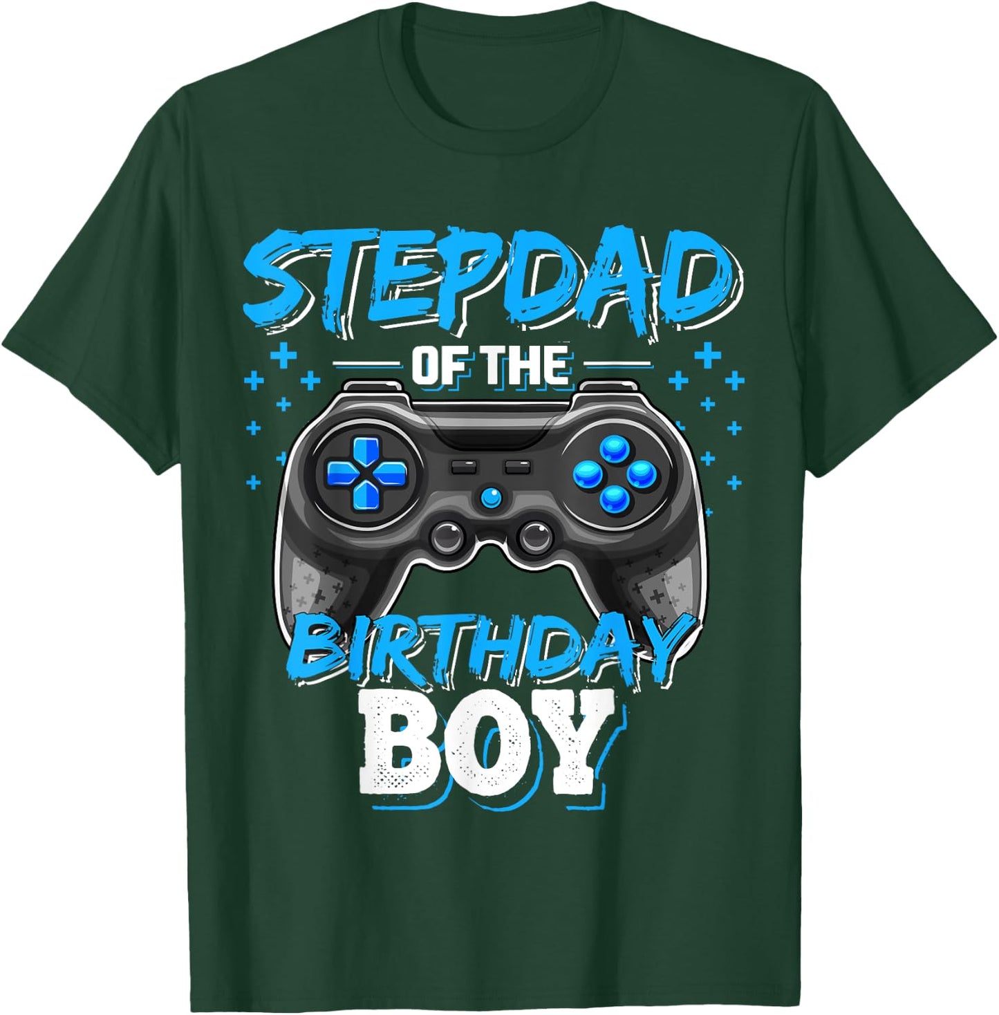 Stepdad of the Birthday Boy Matching Family Video Game Party T-Shirt - T-Shirt | Forest