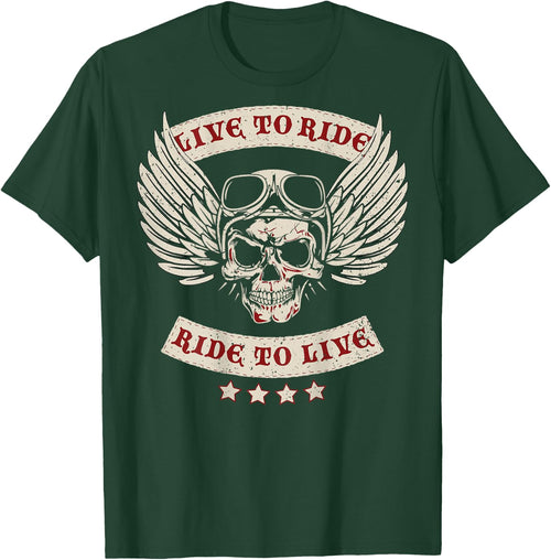 Live to Ride Motorcycle MC (Design on Back)