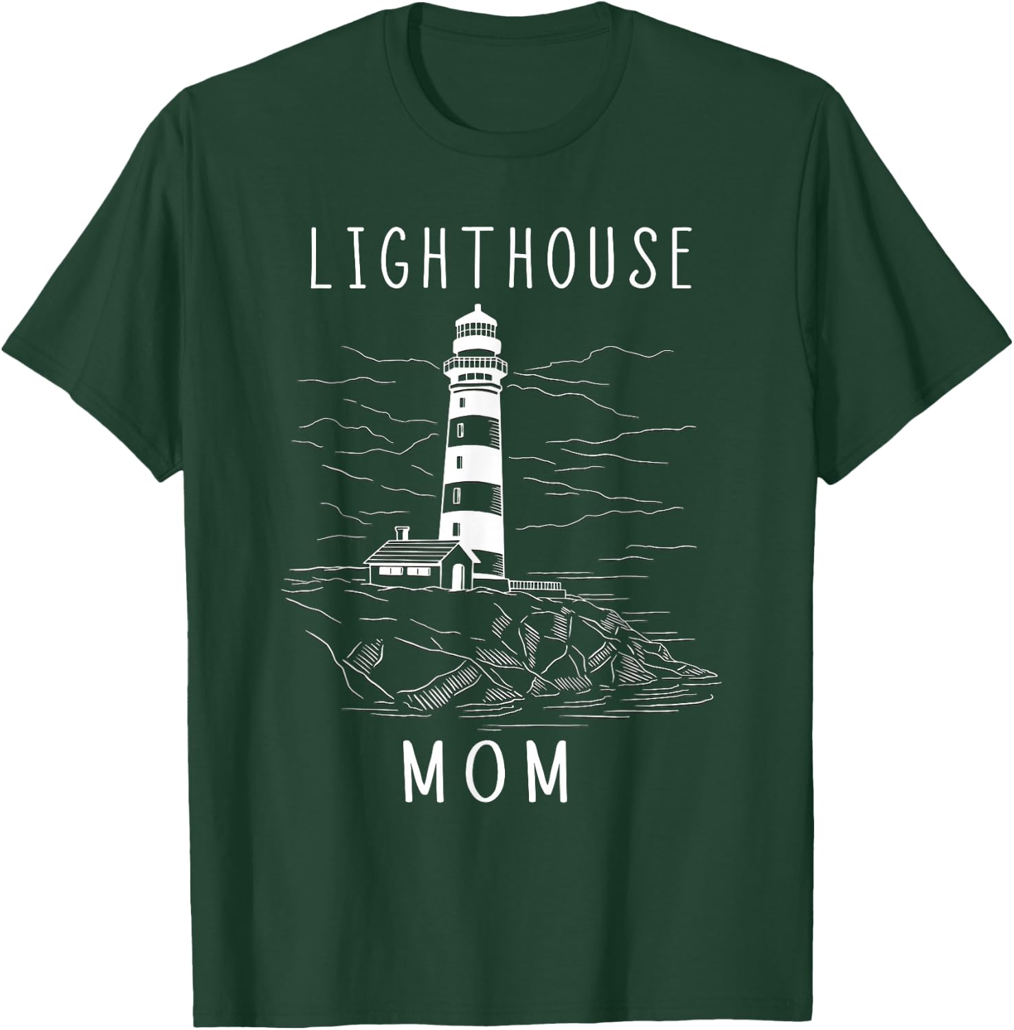 Lighthouse Mom Seaside Life Sailing Coastal Sea Beach Sea T-Shirt - T-Shirt | Forest