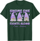 Gnome One Fights Alone Lavender | Fight The Cancer T-Shirt - T-Shirt | Forest