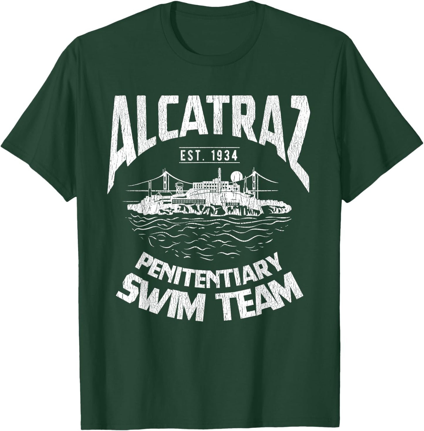 Alcatraz Penitentiary Swim Team T-Shirt - T-Shirt | Forest
