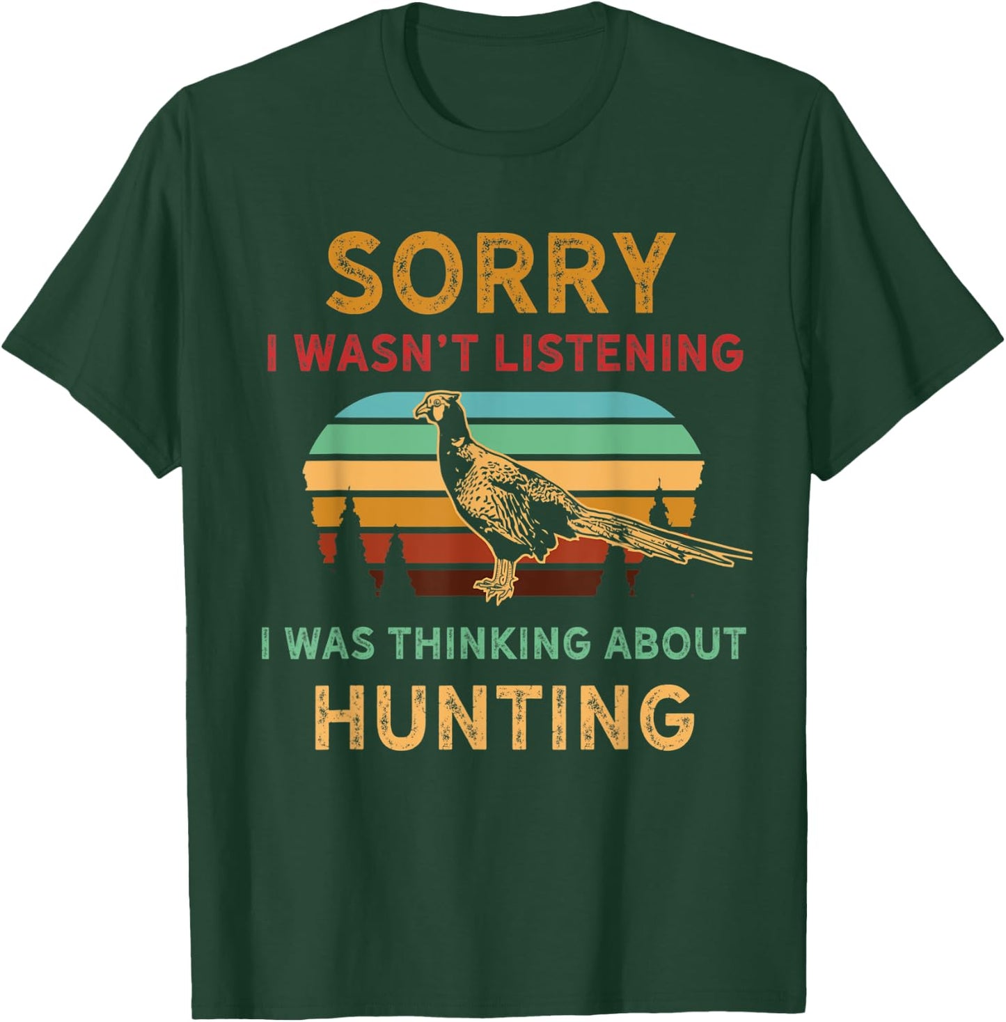 Hunting Pheasant bird- Retro art funny memes vintage Hunter T-Shirt - T-Shirt | Forest