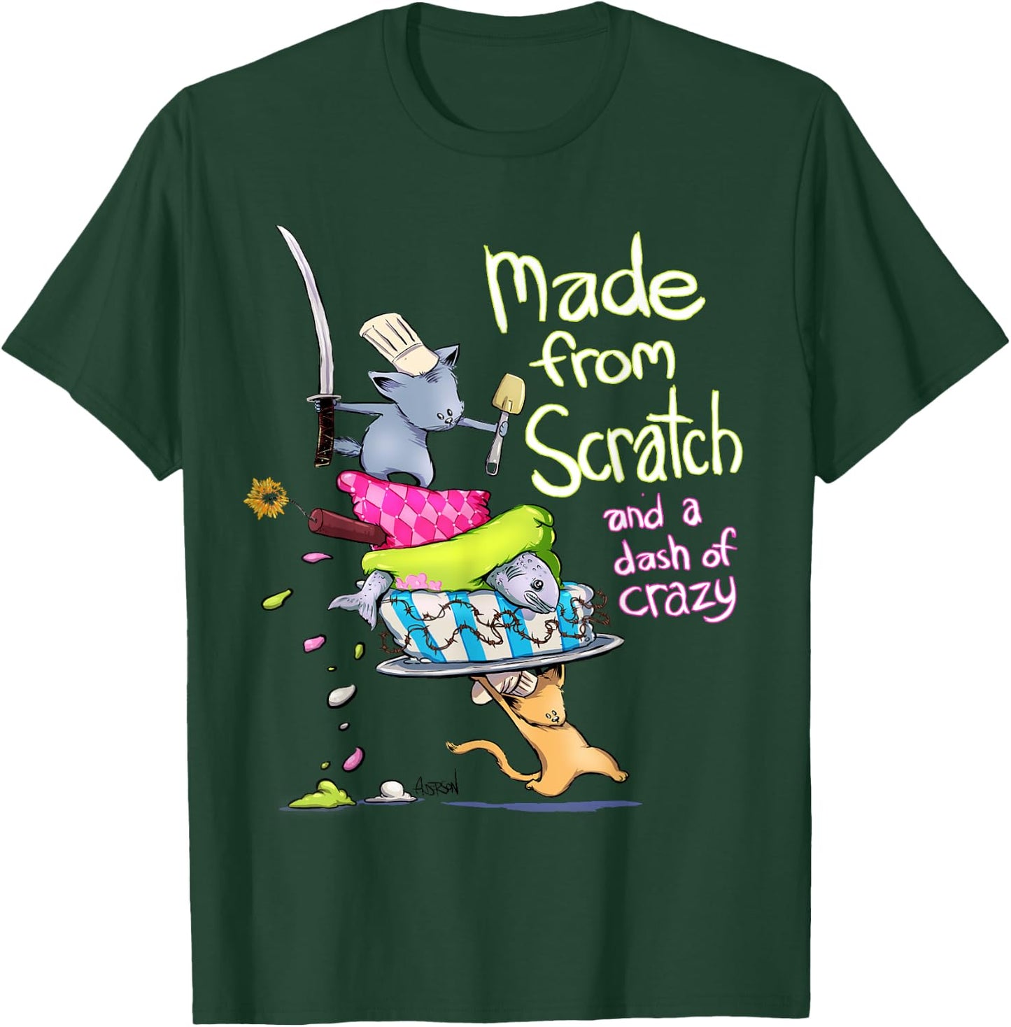 Funny Baking Shirt cute cat mom cooking T-Shirt - T-Shirt | Forest