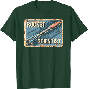 Vintage Rocket Scientist Aerospace Engineering T-Shirt - T-Shirt | Forest