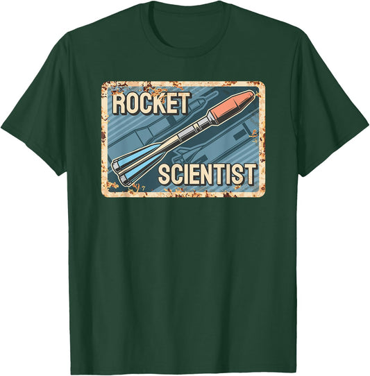 Vintage Rocket Scientist Aerospace Engineering T-Shirt - T-Shirt | Forest
