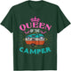 Queen of the Camper Women and Girls Camping T-Shirt - T-Shirt | Forest