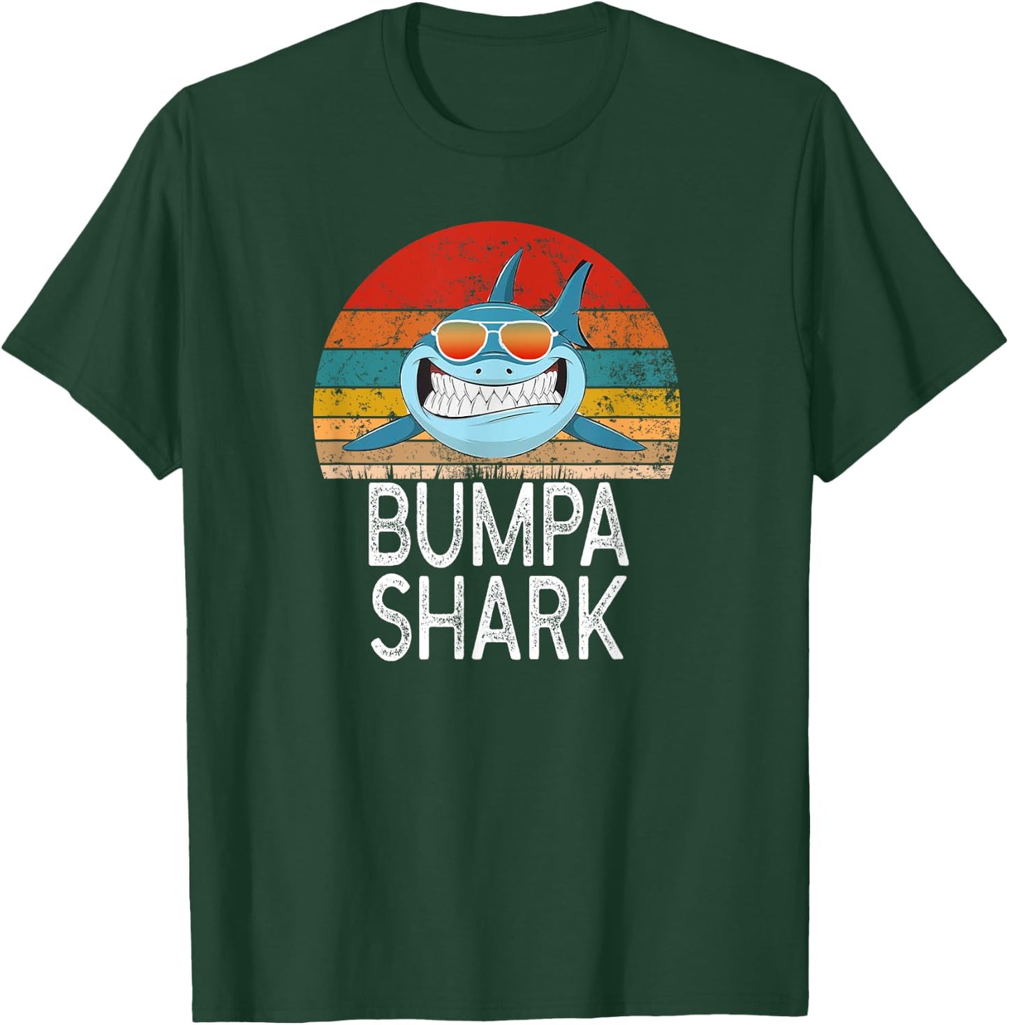 Bumpa Shark Grandpa Funny T-Shirt - T-Shirt | Forest
