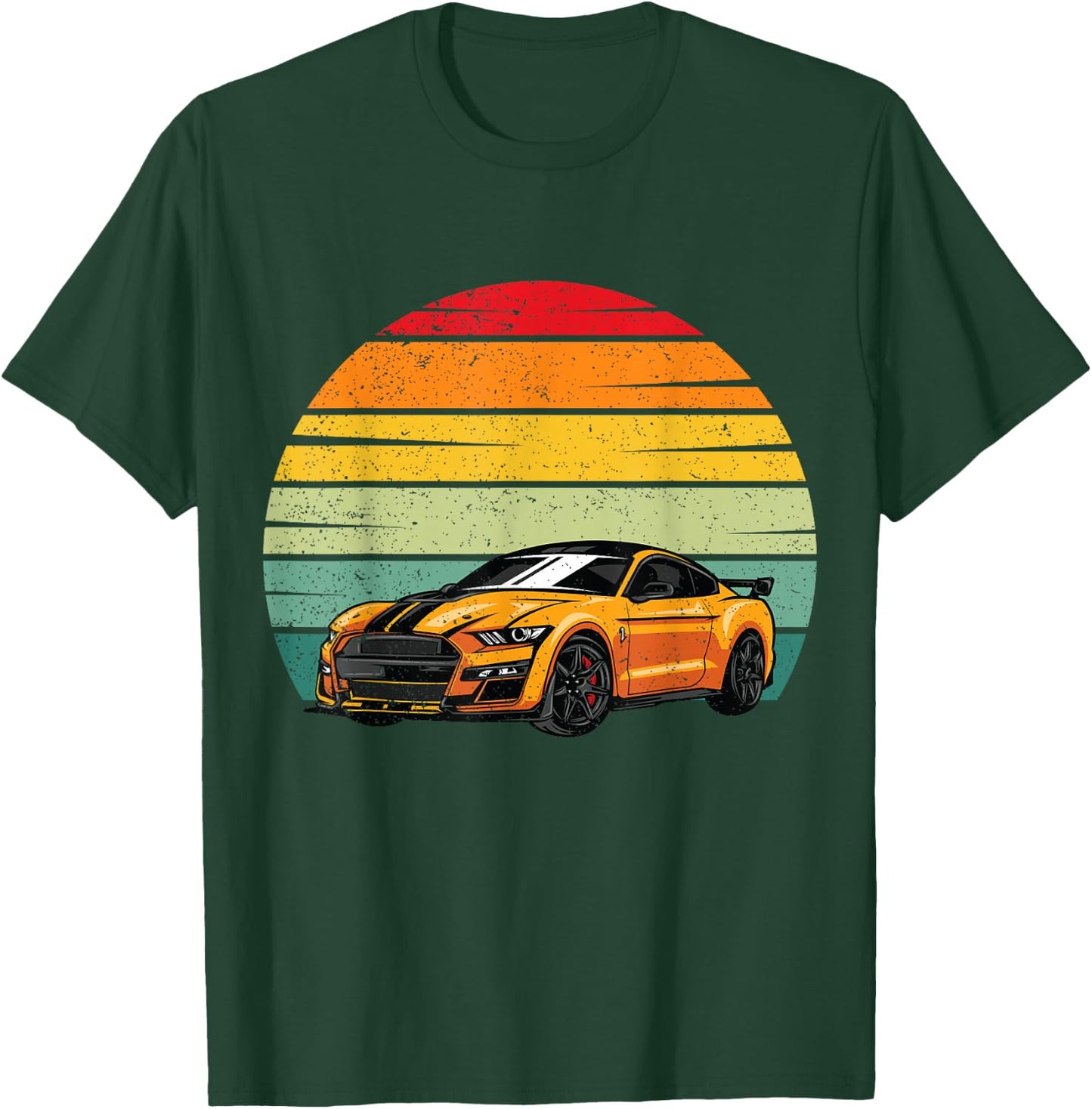 Classic Sport Car Golden Car Lover Gift Mechanic Driver Race T-Shirt - T-Shirt | Forest
