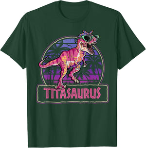 Titasaurus T Rex Dinosaur Tita Saurus Family Matching Women T-Shirt - T-Shirt | Forest