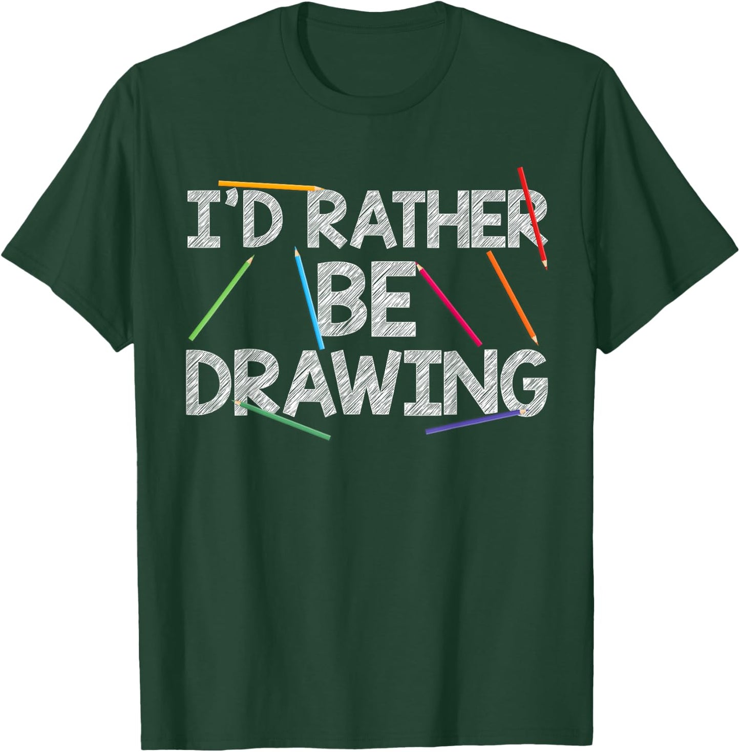 Cool Drawing Art Women Sketch Pencil Artist Lovers T-Shirt - T-Shirt | Forest