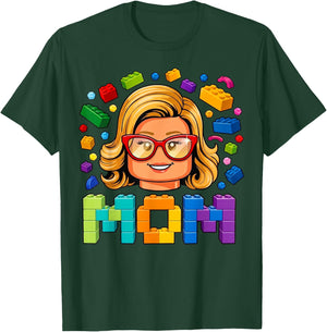 Master Builder Mom Brick Block Building Blocks Mothers Day T-Shirt - T-Shirt | Forest