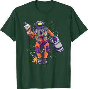 Astronaut Drinks Beer in Space T-Shirt - T-Shirt | Forest