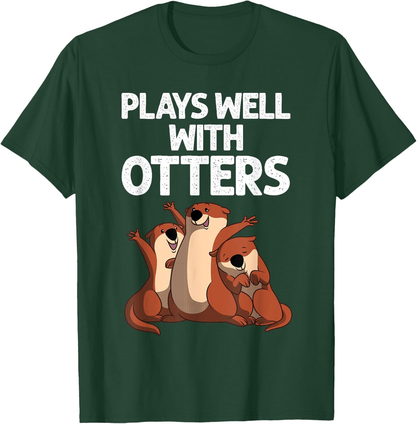 Funny Otter Design Women Sea Otter Wild Pet Mammal T-Shirt - T-Shirt | Forest