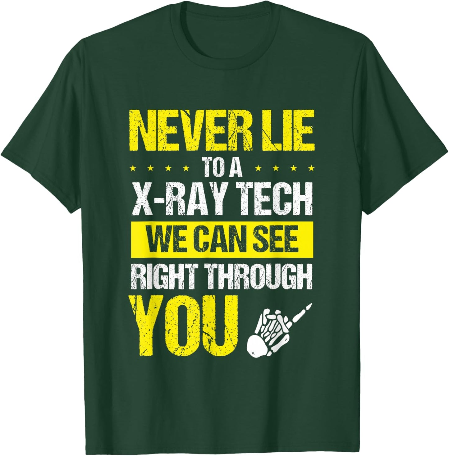 Xray Tech Radiologist Radiographer Rad Tech RTR -Adults Black Skeleton Theme T-Shirt - T-Shirt | Forest