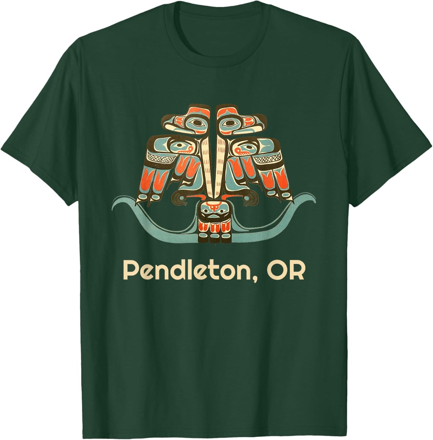 Pendleton Oregon Thunderbird NW Native American T-Shirt - T-Shirt | Forest