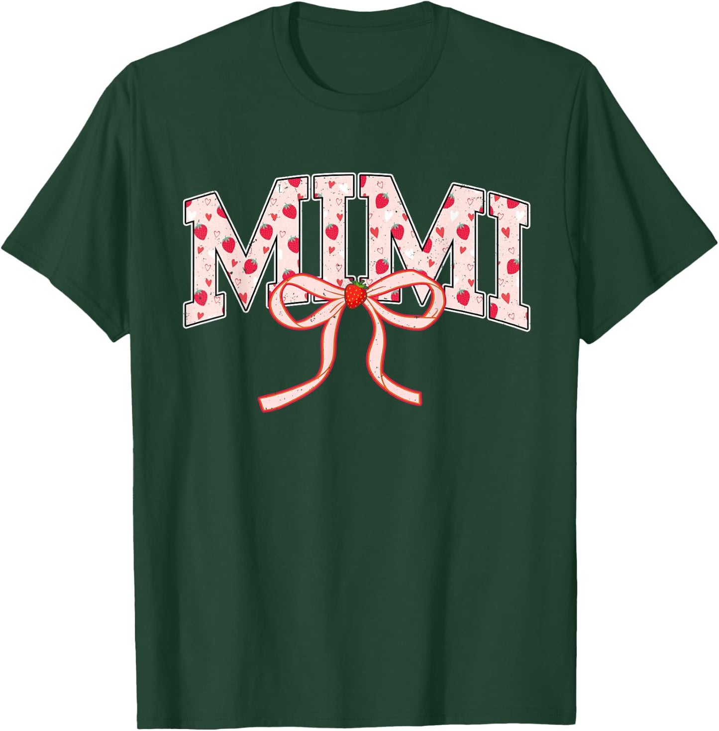 Mimi Strawberry Coquette Bow Matching Family T-Shirt - T-Shirt | Forest