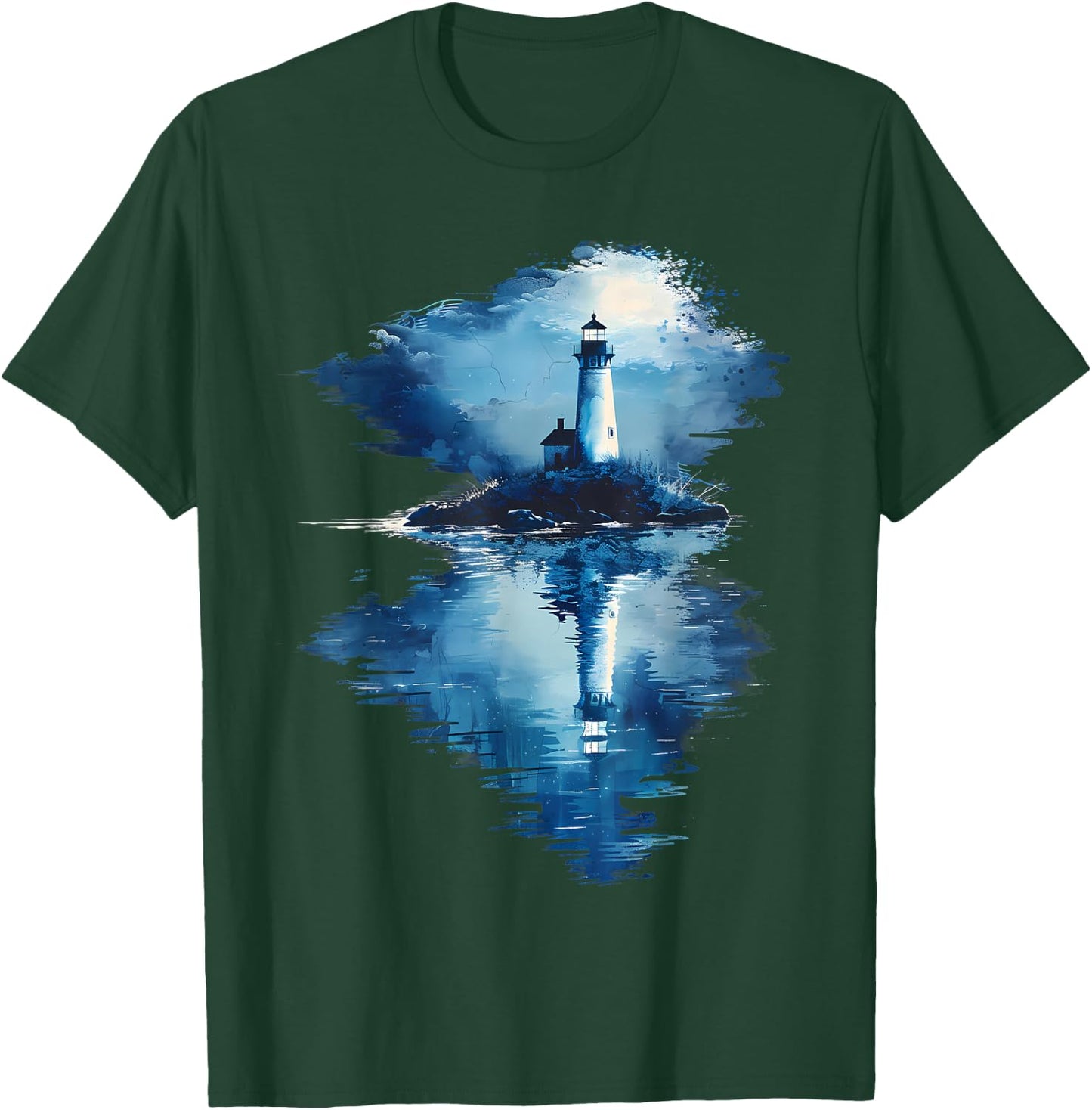 Light House Seaside House Sailing Sea Beach Lighthouse T-Shirt - T-Shirt | Forest