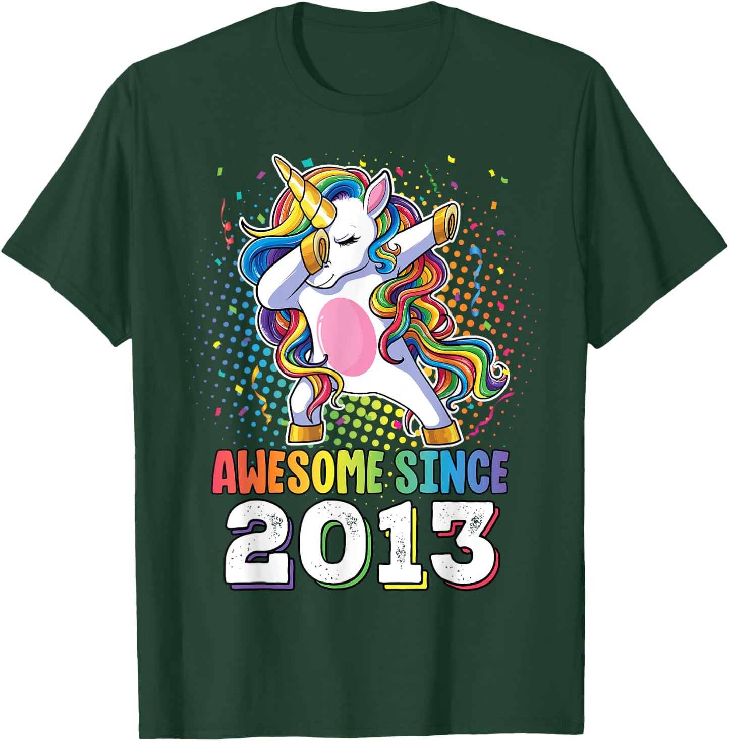 Awesome Since 2013 Shirt Girls 10 Years Old Birthday T-Shirt - T-Shirt | Forest