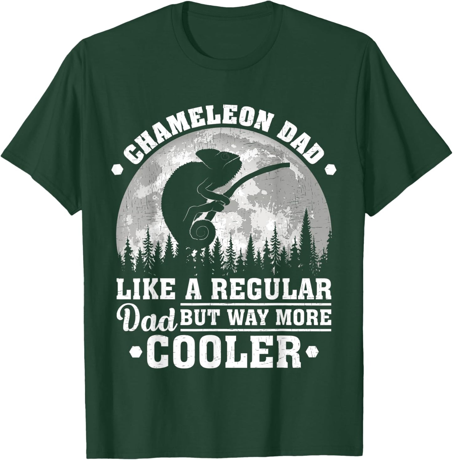 Chameleon Dad Like A Regular Dad Funny Chameleon Fathers Day T-Shirt - T-Shirt | Forest
