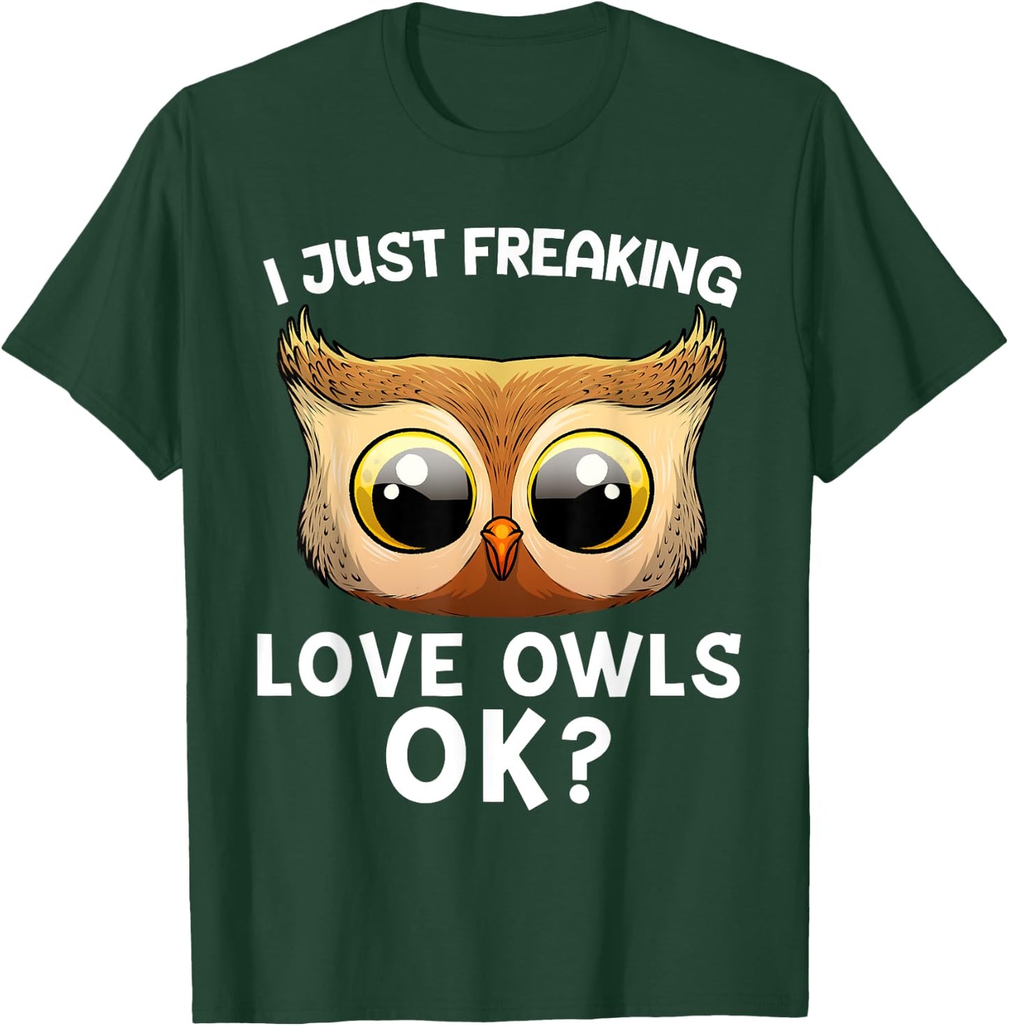 Cute Owl Women Horned Snowy Owl Nocturnal Bird Lover T-Shirt - T-Shirt | Forest