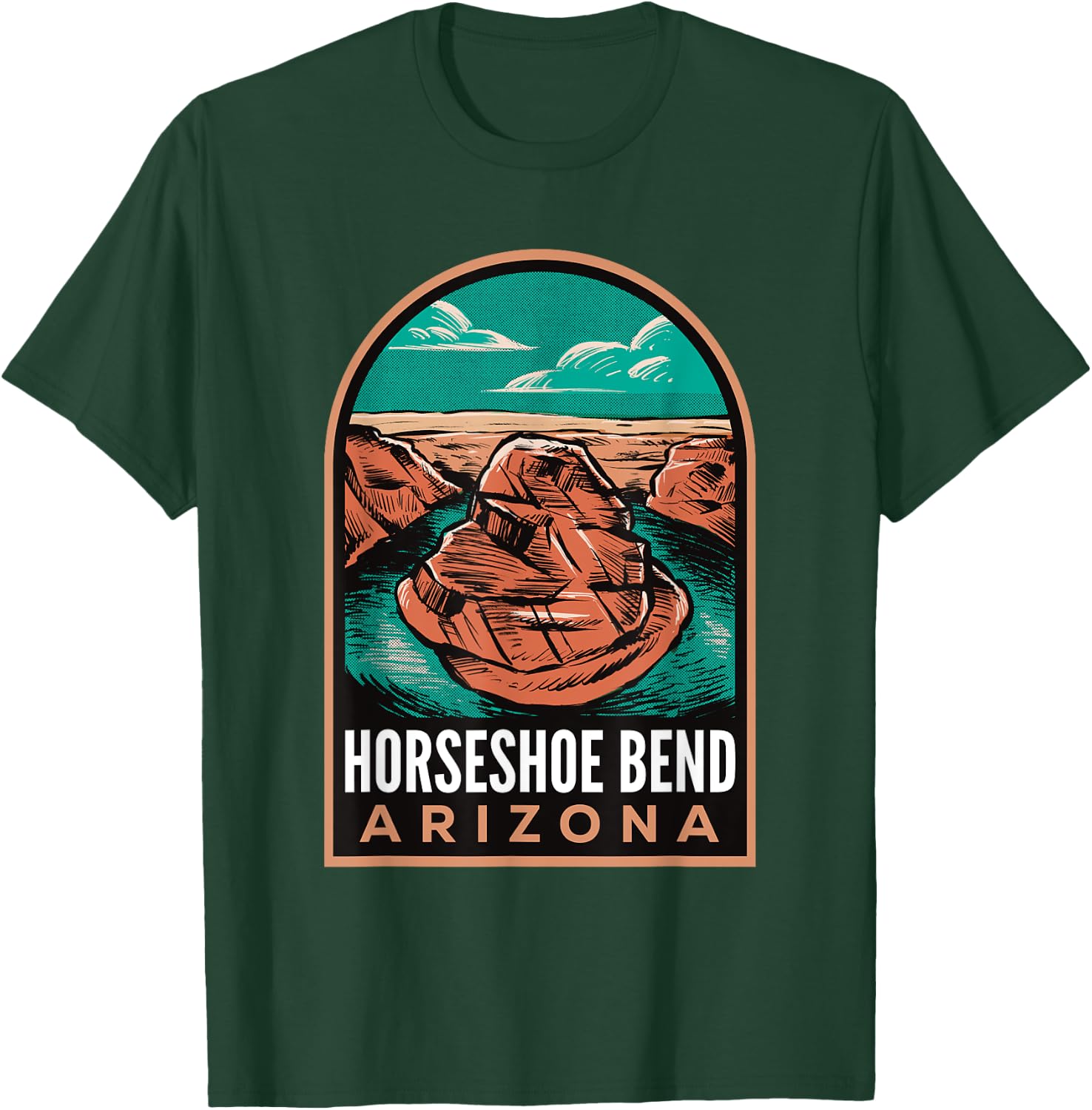 Horseshoe Bend Arizona Vintage T-Shirt - T-Shirt | Forest