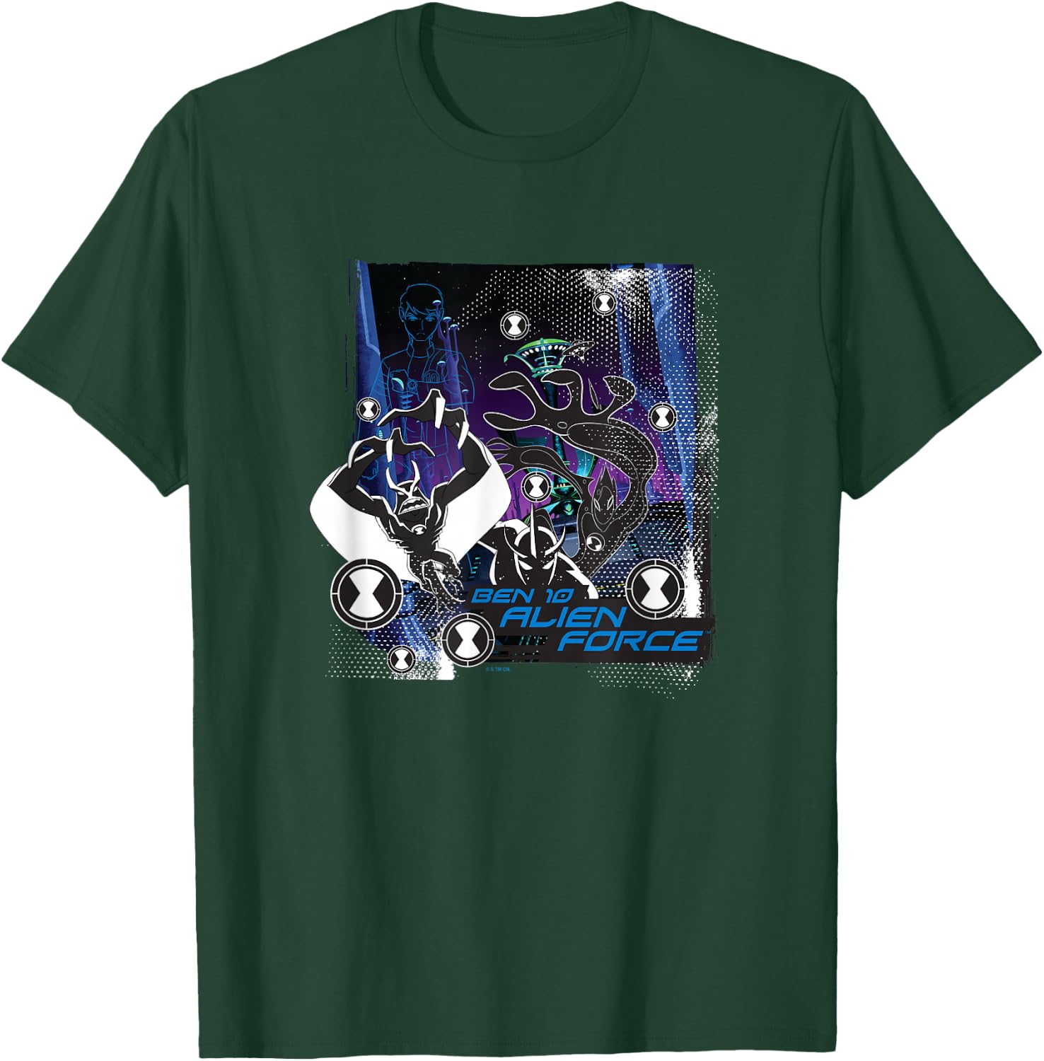 Ben 10: Alien Force Alien X Jetray & Goop Shadowed Poster T-Shirt - T-Shirt | Forest