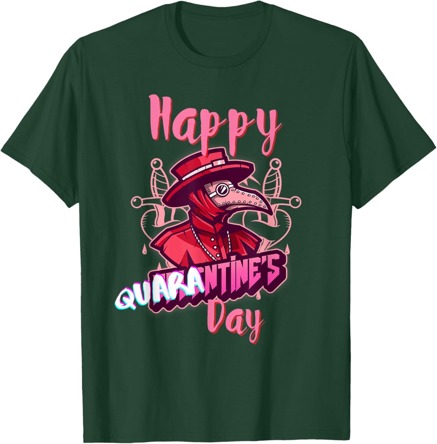 Happy Valentine's Day Quarantine Plague Doctor T-Shirt - T-Shirt | Forest