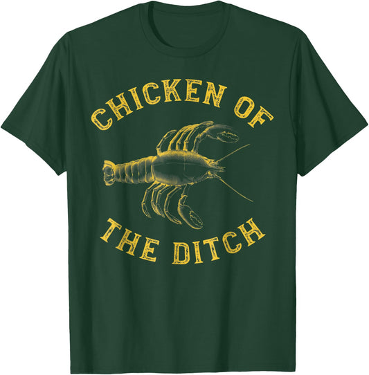 Crawfish Chicken Ditch Retro Cajun Food Gift Shirt T-Shirt - T-Shirt | Forest