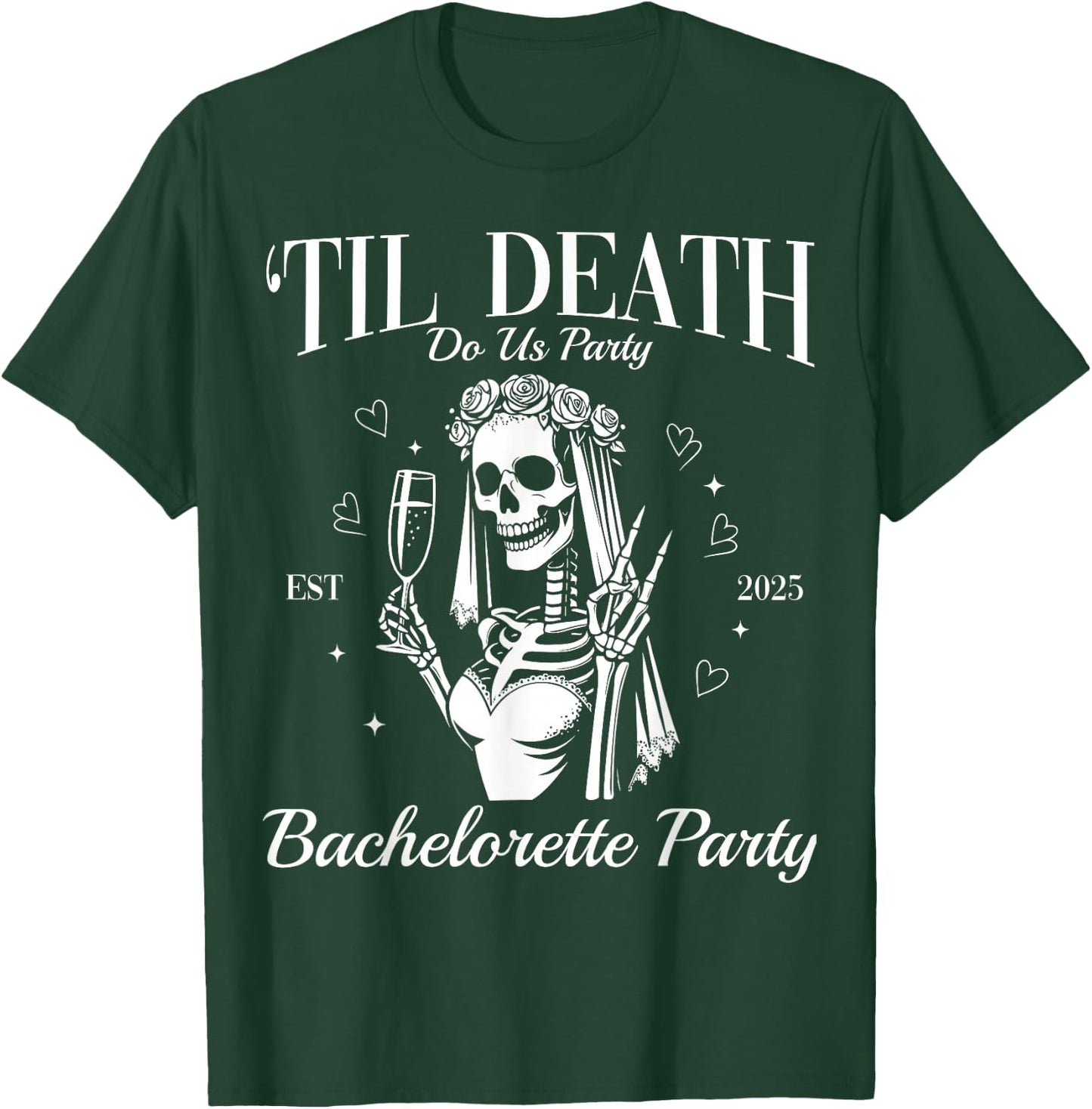 Til Death Do Us Party Retro Halloween Bachelorette Matching T-Shirt - T-Shirt | Forest