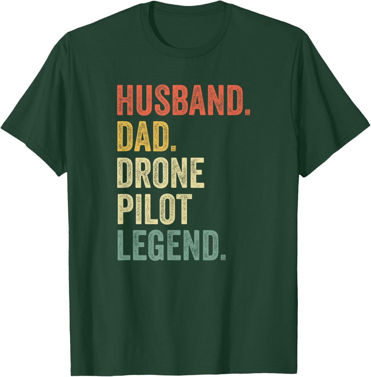 Funny Drone Pilot Vintage Gift Husband Dad T-Shirt - T-Shirt | Forest
