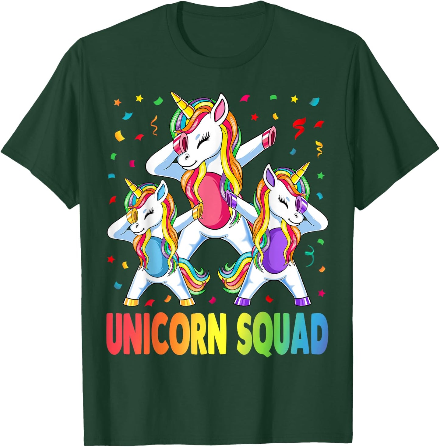 Unicorn Squad Shirt, Unicorn Gifts , Black T-Shirt - T-Shirt | Forest