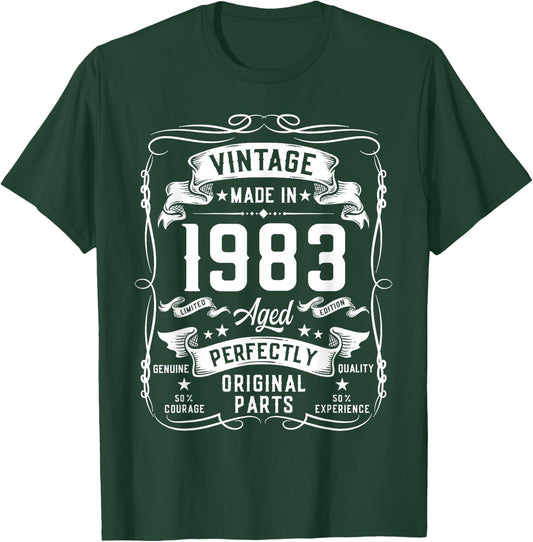 Vintage 1983 42yr 42nd Birthday Gifts 42 Years Old T-Shirt - T-Shirt | Forest