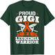 Proud Gigi Of A Leukemia Warrior Grandma Awareness Ribbon T-Shirt - T-Shirt | Forest