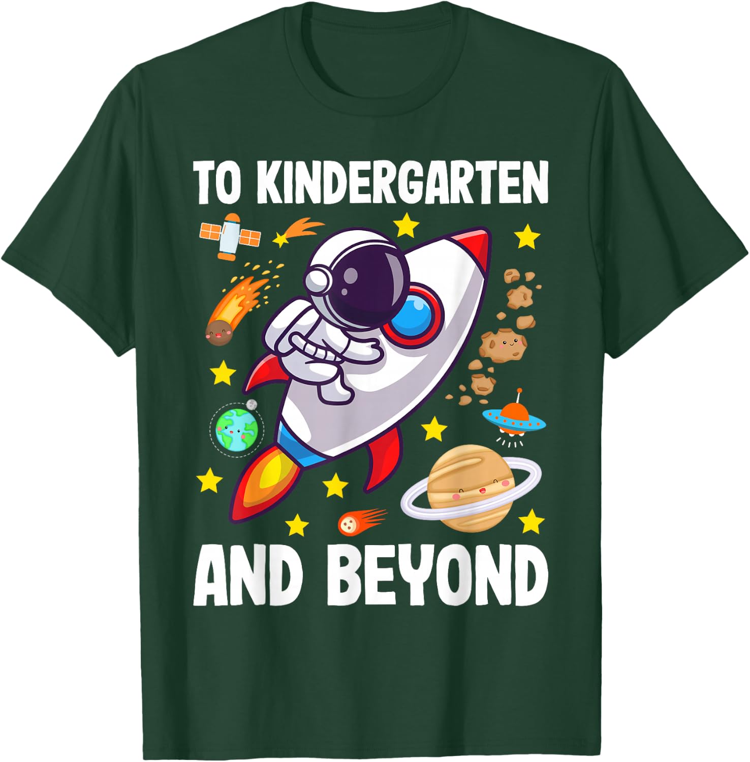 In den Kindergarten und hinaus Funny Astronaut Back to School T-Shirt - T-Shirt | Forest