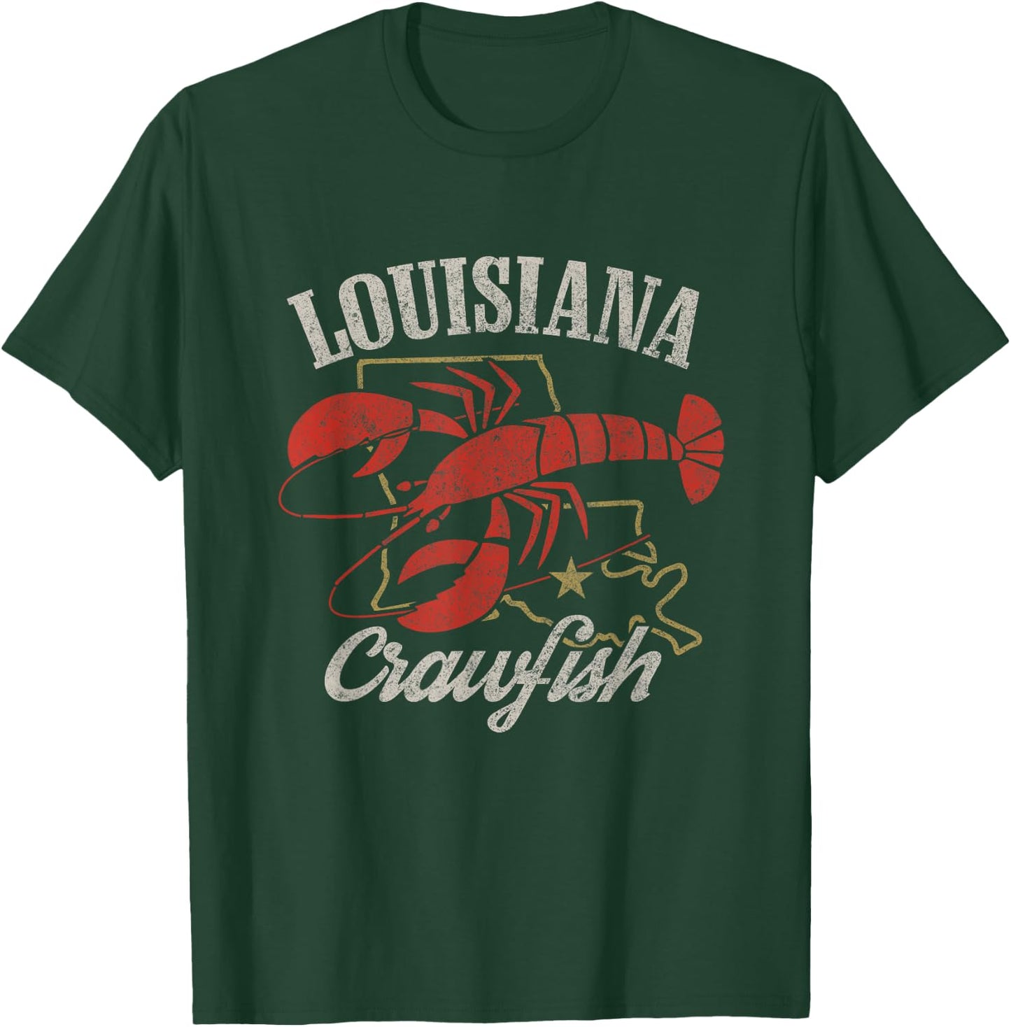 Crawfish Louisiana Lover Crayfish Cajun Boil Festival Men T-Shirt - T-Shirt | Forest