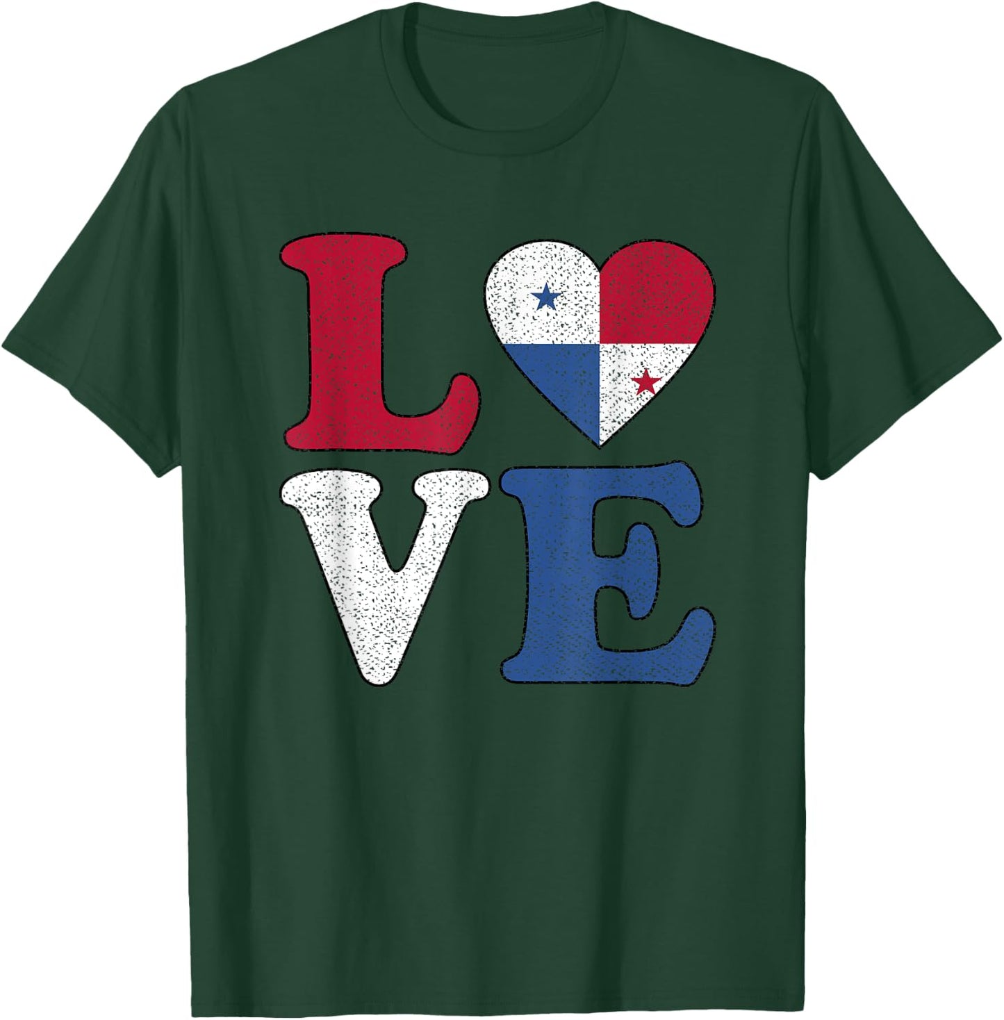 I love Panama Panamanian Pride Flag Vintage T-Shirt - T-Shirt | Forest