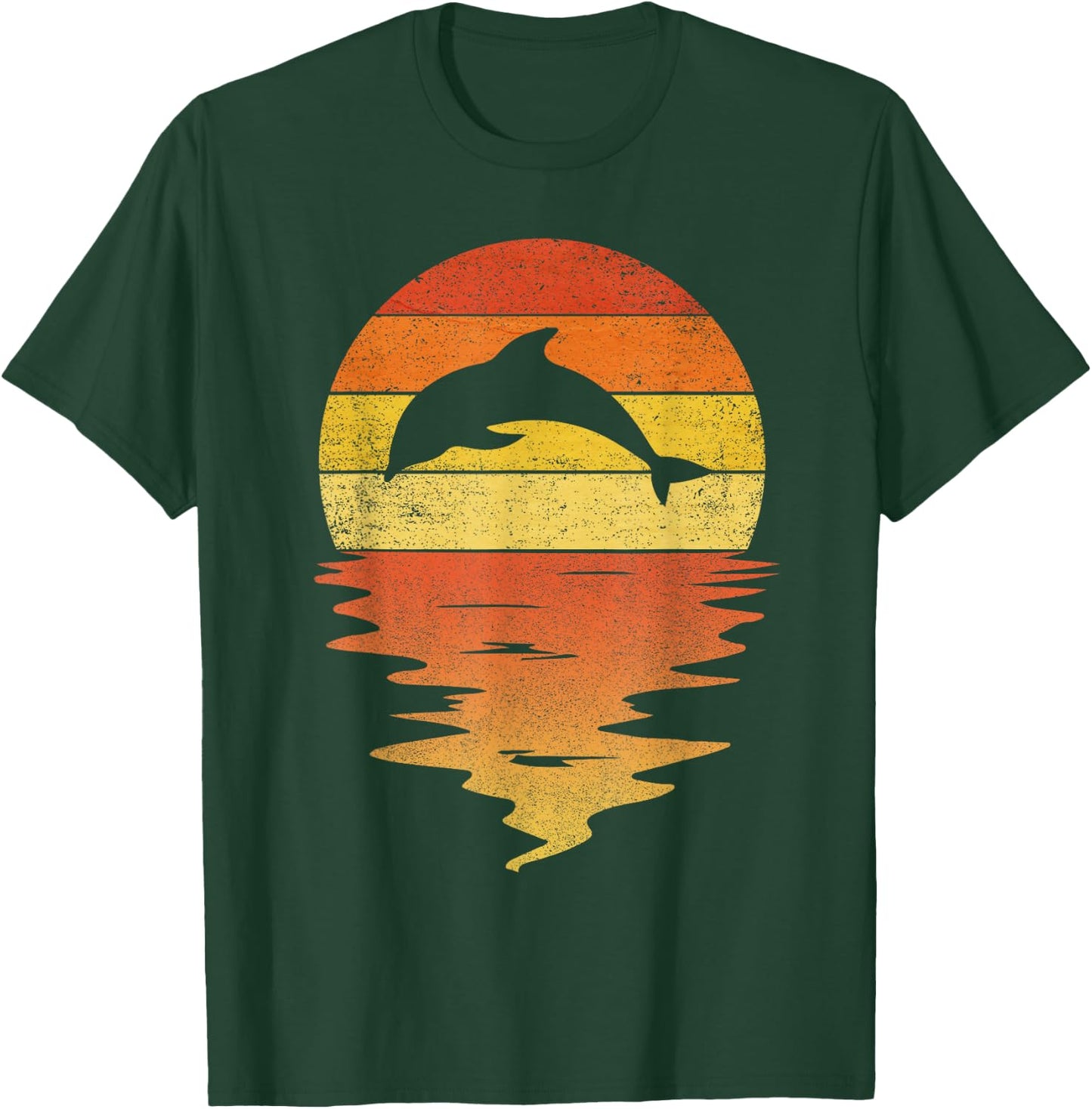 Dolphin shirt 70s vintage retro sunset Dolphin Zookeeper T-Shirt - T-Shirt | Forest