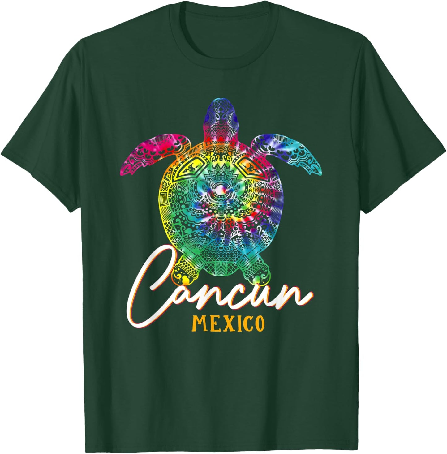 Cancun Tie Dye Sea Turtle Mexico Matching Family Vacation T-Shirt - T-Shirt | Forest