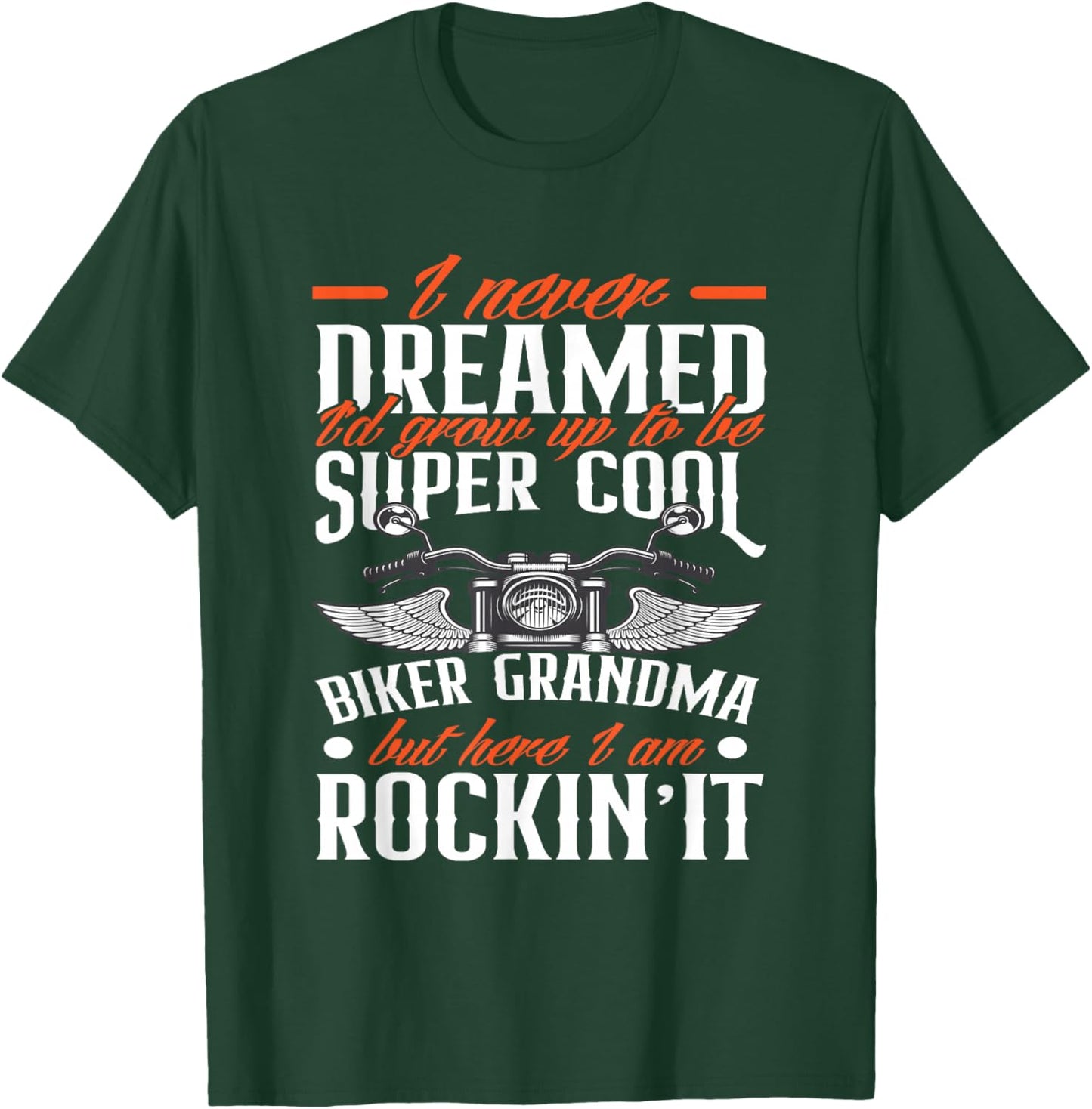 Motorcycle Grandma Biker Grandmother Funny Motorcycle T-Shirt - T-Shirt | Forest