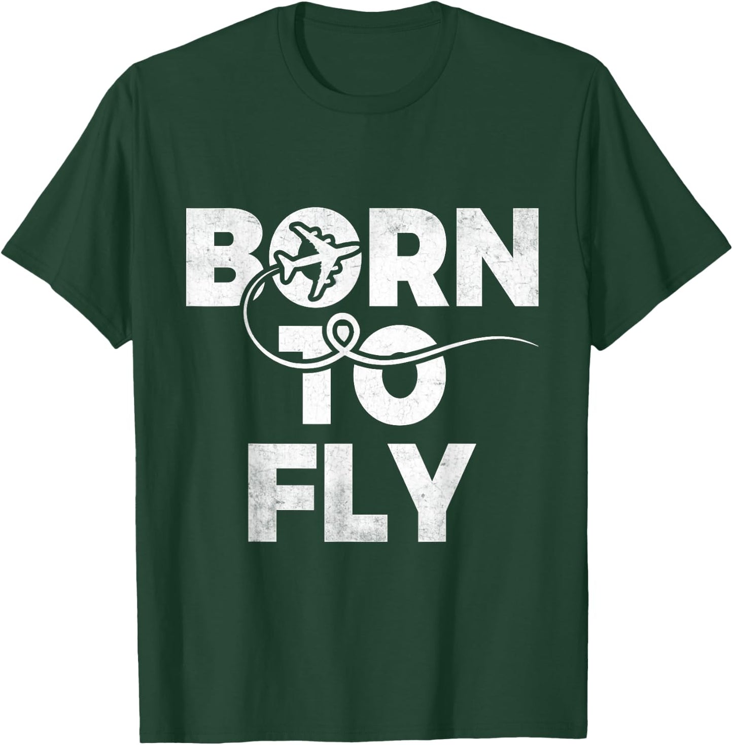 Born To Fly Forced To Work Aircraft Flying Airplane Pilot T-Shirt - T-Shirt | Forest