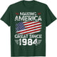 Making America Great Since 1984 American Flag Birthday Women Kids Men T-Shirt - T-Shirt | Forest