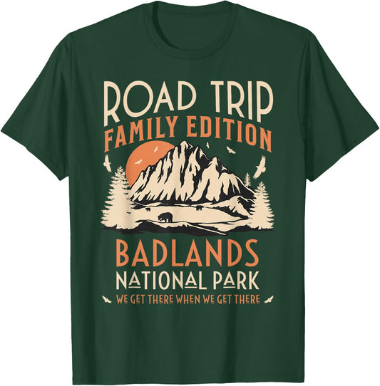 Badlands US National Park Family Road Trip Vacation T-Shirt - T-Shirt | Forest